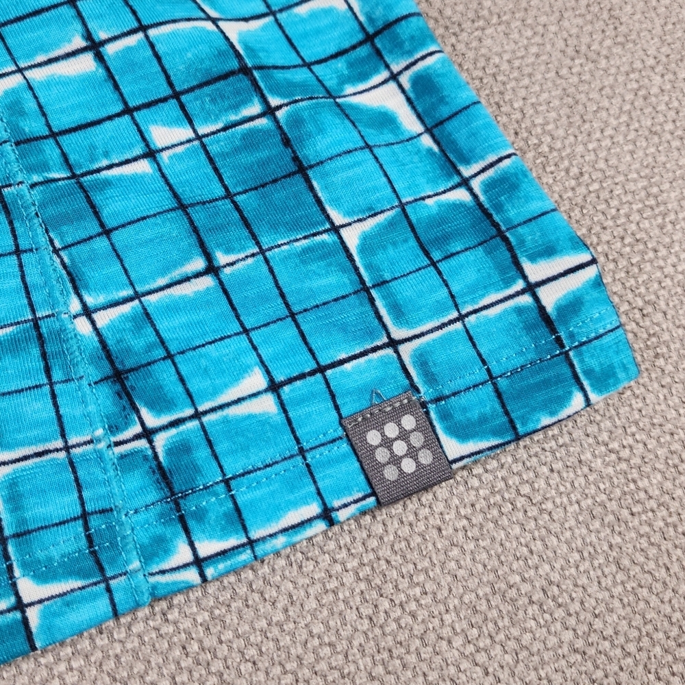 NWT Title Nine Matahari Blue Shibori Blocks Racerback Tank Size XL Stinkstopper - Picture 2 of 14